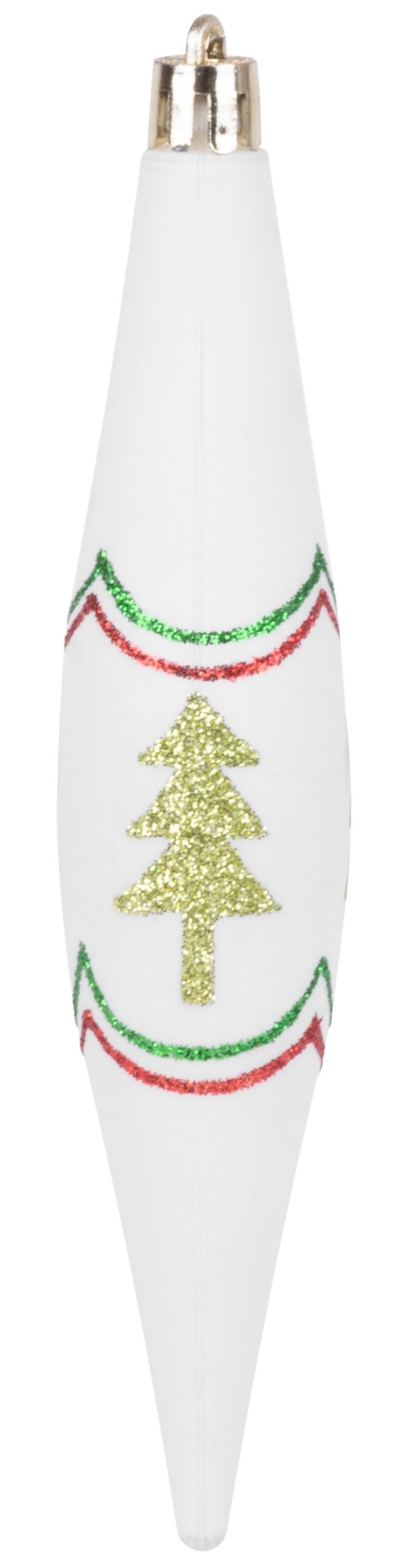 Ozdoba MagicHome Vianoce, bal. 4 ks, červeno-zelené, s dekoráciou, na vianočný stromček, 3x15 cm – Obrázok 2