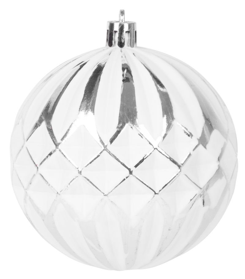 Gule MagicHome Vianoce, sada, 31 ks, 5-6-8-12 cm, bielo-strieborné, na vianočný stromček – Obrázok 10