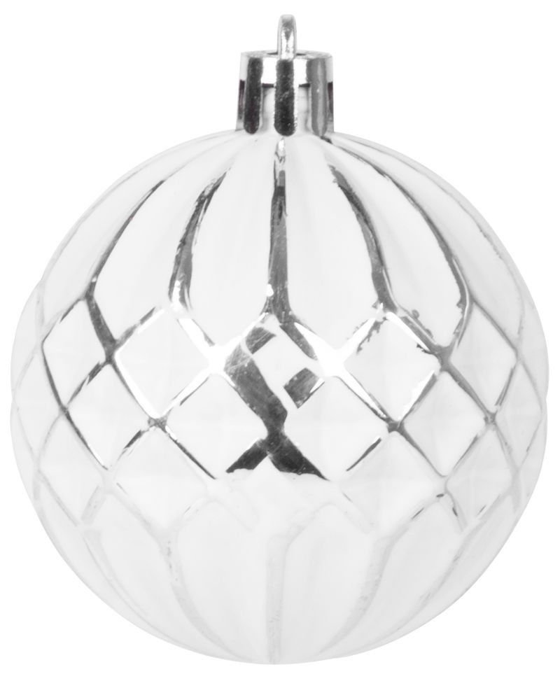 Gule MagicHome Vianoce, sada, 31 ks, 5-6-8-12 cm, bielo-strieborné, na vianočný stromček – Obrázok 9