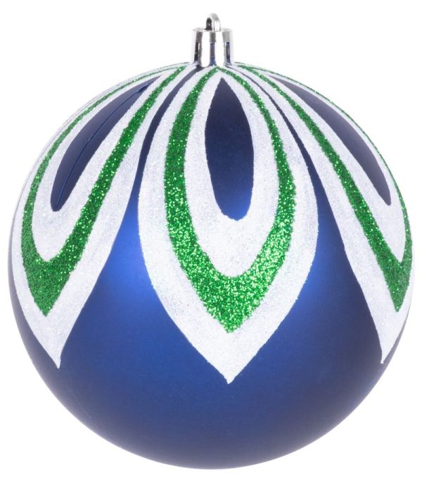 Gule MagicHome Vianoce, 4 ks, modré, s dekoráciou, na vianočný stromček, 10 cm – Obrázok 5