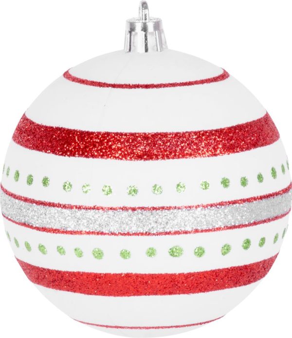 Gule MagicHome Vianoce, 14 ks, červeno-biele, s dekoráciou, na vianočný stromček, 8 cm, Sellbox 24 túb – Obrázok 4
