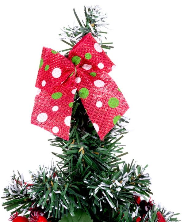 Stromček MagicHome Vianoce, ozdobený, červený, 41 cm – Obrázok 2