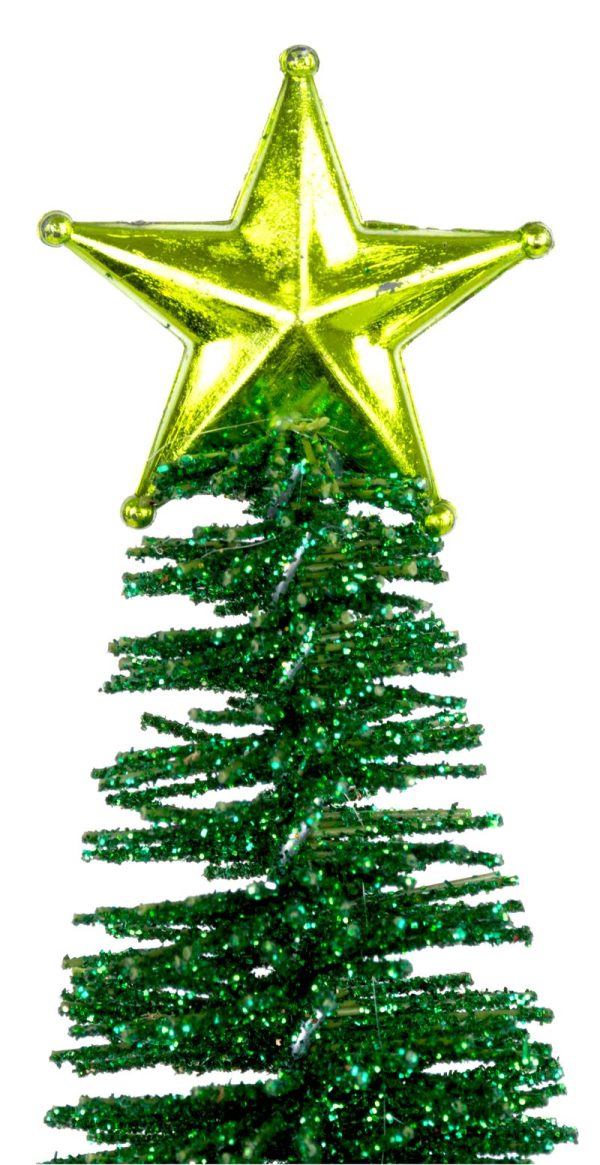 Stromček MagicHome Vianoce, trblietavý s hviezdičkou, 30 cm – Obrázok 4