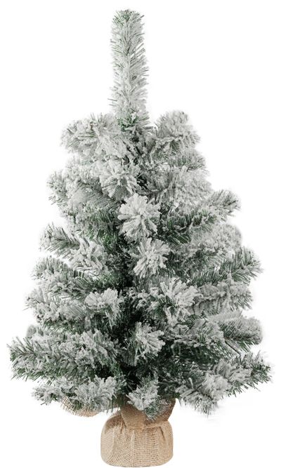 Stromček MagicHome Vianoce Snowy, jedľa v jute, zasnežený, 60 cm – Obrázok 7