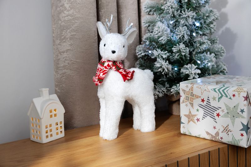 Stromček MagicHome Vianoce Snowy, jedľa v jute, zasnežený, 60 cm – Obrázok 2