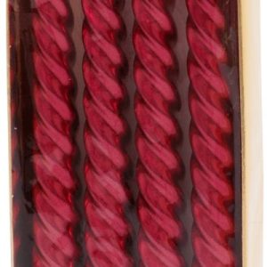Sviečka MagicHome Vianoce, 25 cm, bal. 4 ks, červená, špirálová, točená