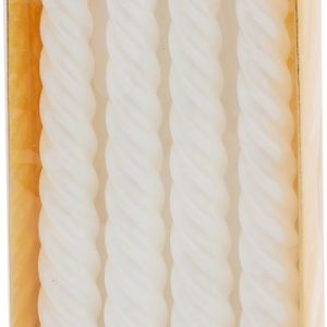 Sviečka MagicHome Vianoce, 25 cm, bal. 4 ks, biela, špirálová, točená