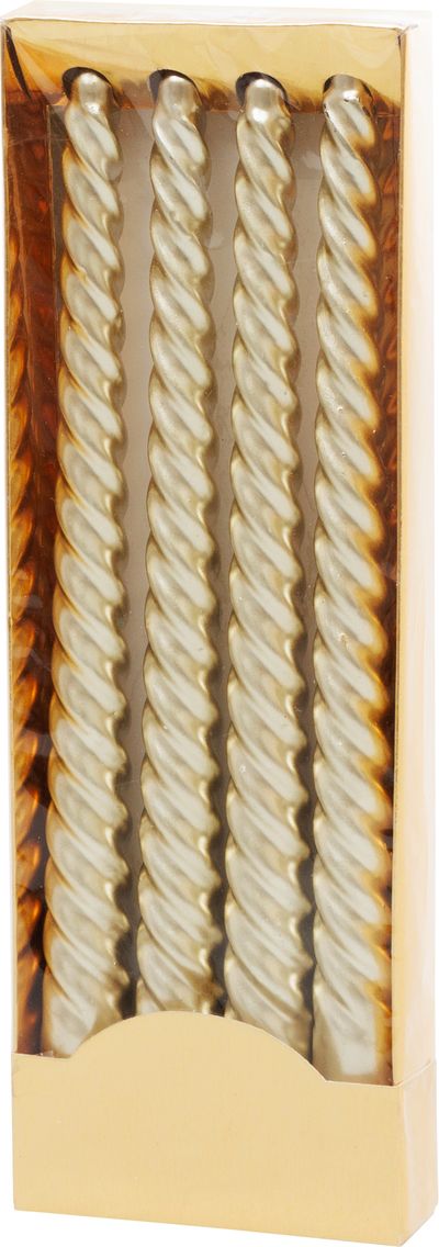 Sviečka MagicHome Vianoce, 25 cm, bal. 4 ks, šampaň, špirálová, točená – Obrázok 5