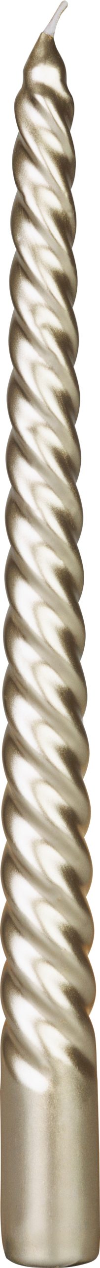 Sviečka MagicHome Vianoce, 25 cm, bal. 4 ks, šampaň, špirálová, točená – Obrázok 4