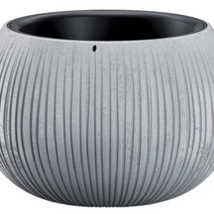 Kvetináč BETON Bowl, 29/19x20 cm, sivý