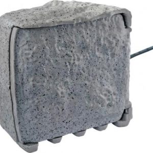 Zásuvka Strend Pro, vodeodolná, záhradná, imitácia kameňa, IP44, skrinka, 4x zásuvka, kábel 3 m