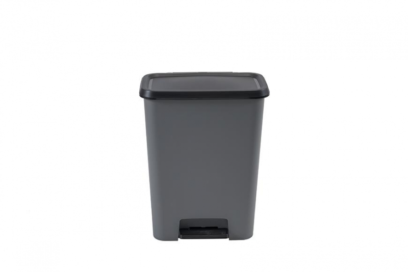 Kôš Curver® COMPATTA BIN, 50 lit., 29.4x49.6x62 cm, čierny/sivý, na odpad, s pedálom – Obrázok 3
