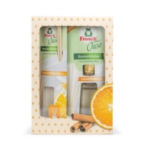 Súprava darčeková Frosch EKO, Oase pomaranč, difúzer + náhradná náplň, 2x 90 ml