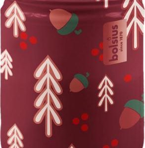 Sviečka Bolsius Starlight Zimné korenie, Vianoce, vínovo červená, v skle, 23 hod., 68x82 mm