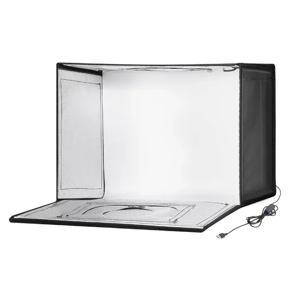 Svetelný box  pre fotografické štúdio, 12 x 12 palcov, 3000-5600K, nastaviteľné 3 teploty farieb, profesionálna sada stanu pre fotografovanie so 120 LED diódami, 6 pozadími, mäkká svetelná látka, vysoké CRI ≥ 95 pre malé produkty – Obrázok 4