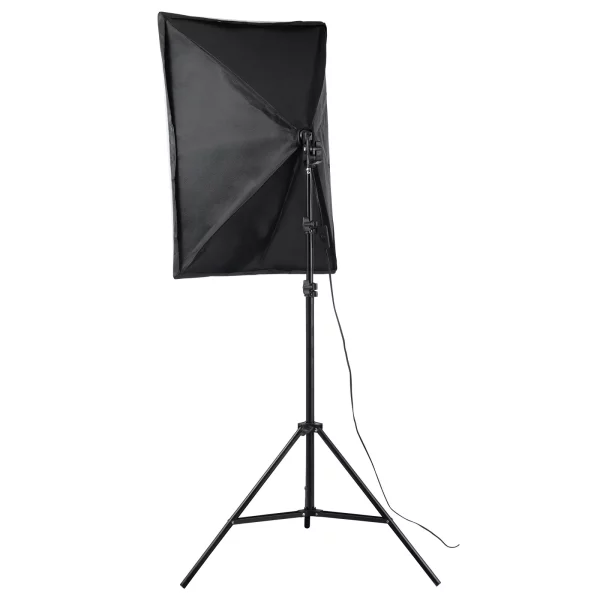 Softbox sada, 50x70cm, profesionálna sada pre foto štúdio s 30W 5500K LED žiarovkami, takmer prirodzené denné svetlo, nastaviteľný statív, štúdiové svetlá na fotografovanie, nahrávanie videa, živé vysielanie – Obrázok 2