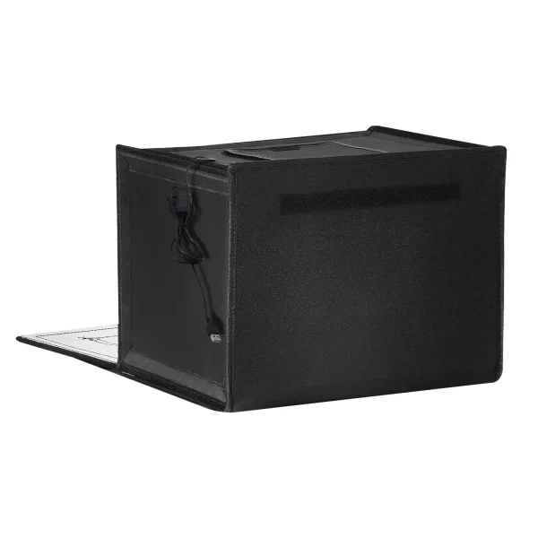 Svetelný box  pre fotografické štúdio, 12 x 12 palcov, 3000-5600K, nastaviteľné 3 teploty farieb, profesionálna sada stanu pre fotografovanie so 120 LED diódami, 6 pozadími, mäkká svetelná látka, vysoké CRI ≥ 95 pre malé produkty – Obrázok 3