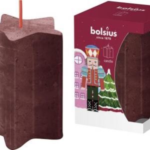 Sviečka Bolsius Pillar, Vianoce, Star Luskáčik, tvar hviezdy, 100x70 mm