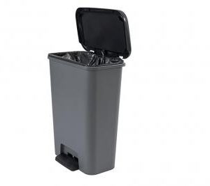 Kôš Curver® COMPATTA BIN, 50 lit., 29.4x49.6x62 cm, čierny/sivý, na odpad, s pedálom