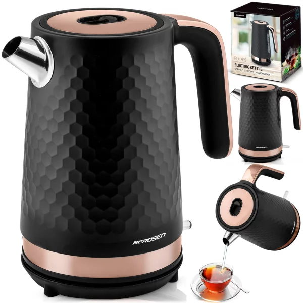 Rýchlovarná kanvica Berdsen BD-705 1,7 l čierna a medenák