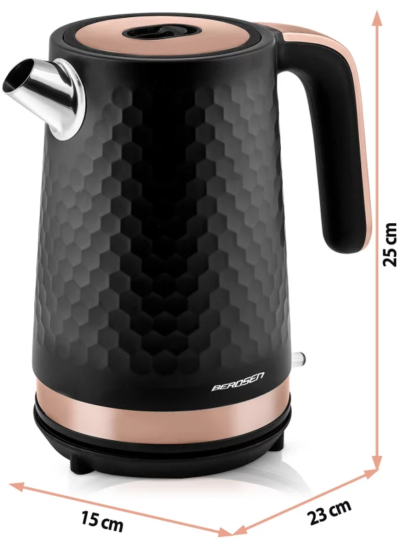 Rýchlovarná kanvica Berdsen BD-705 1,7 l čierna a medenák – Obrázok 6