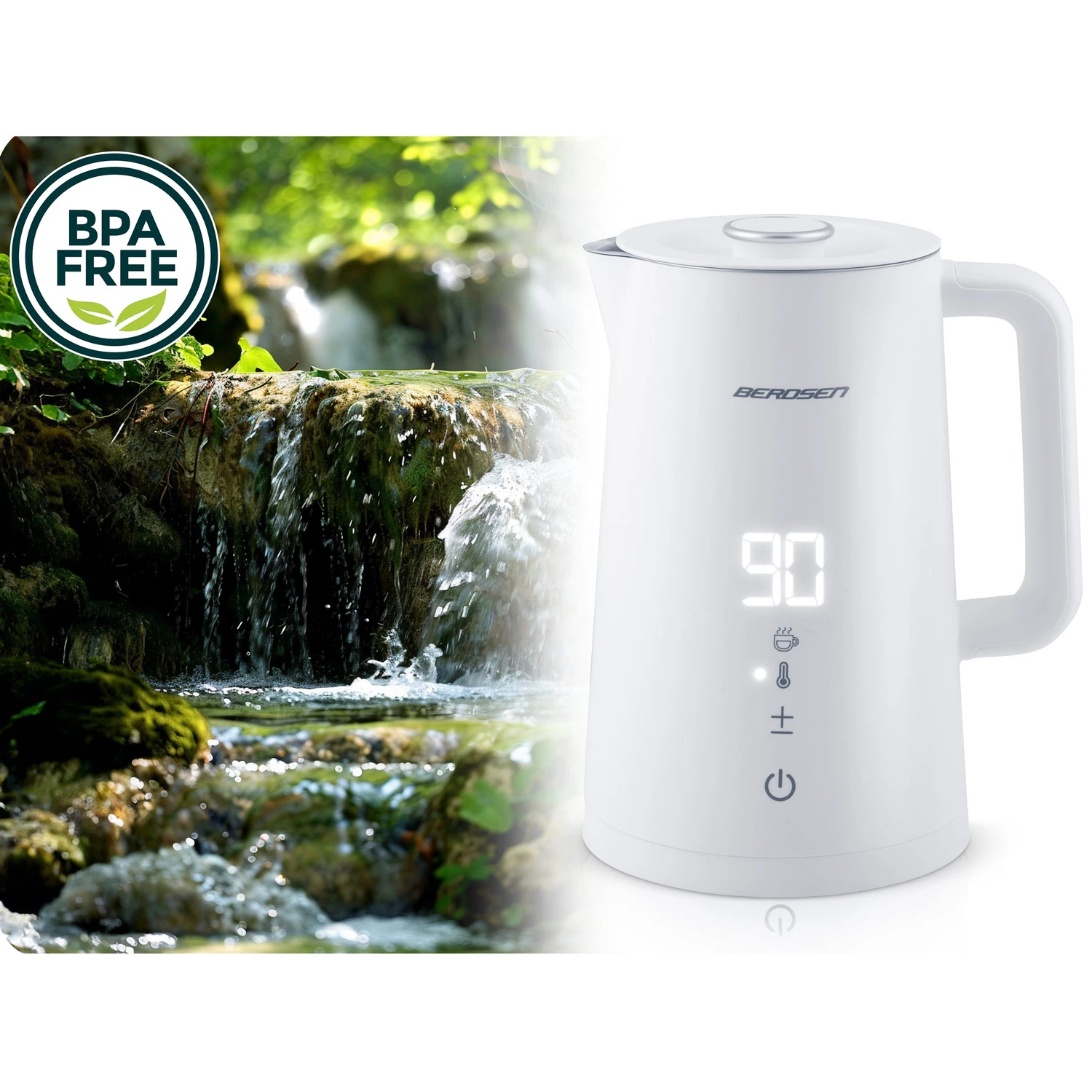 Rýchlovarná kanvica 1,7 l Berdsen BD-709 biela – Obrázok 3