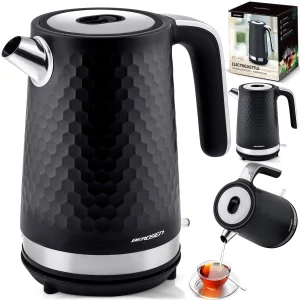 Rýchlovarná kanvica Berdsen BD-705 s objemom 1,7 l, čierna a strieborná