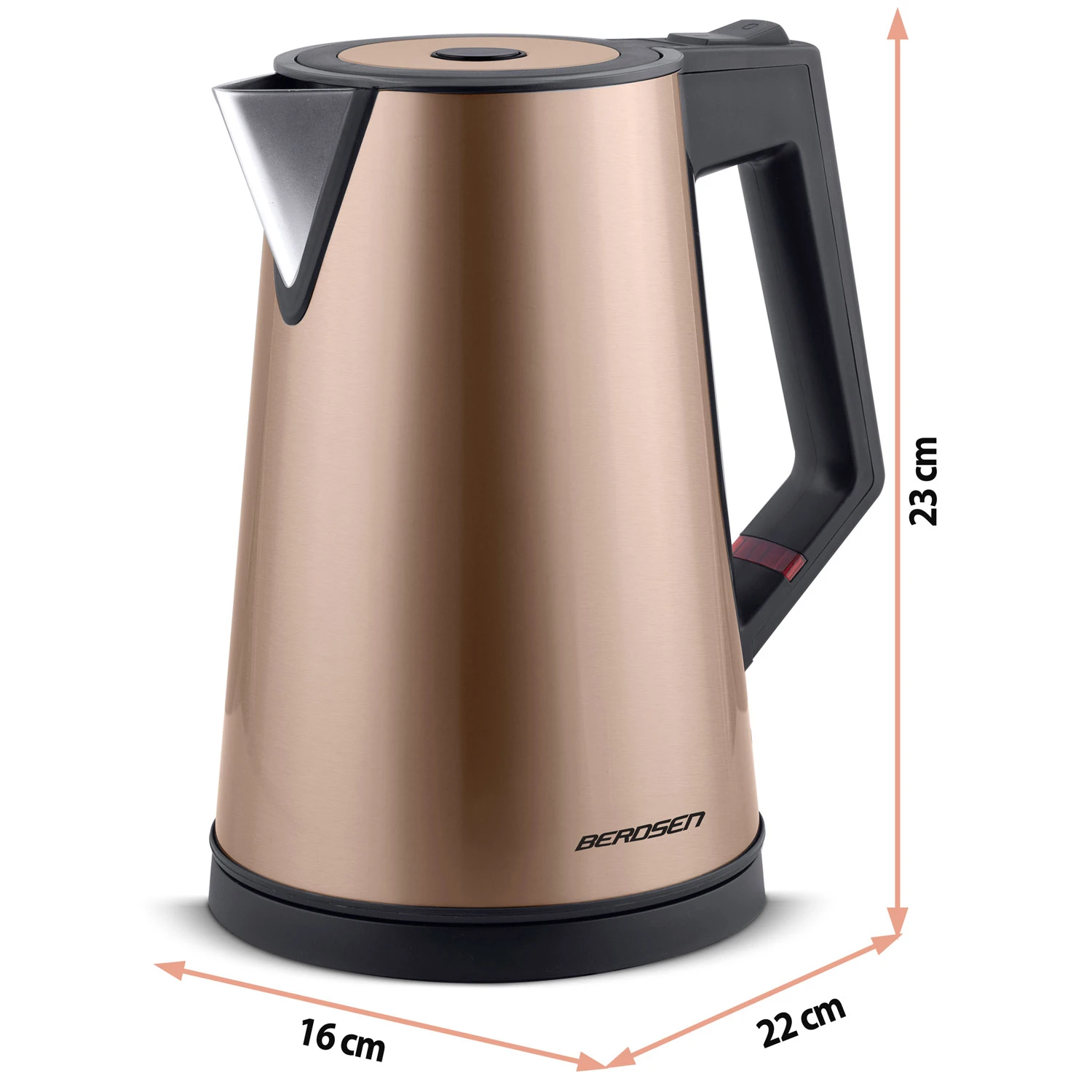 Rýchlovarná kanvica 1,7 l Berdsen BD-708 medená – Obrázok 7