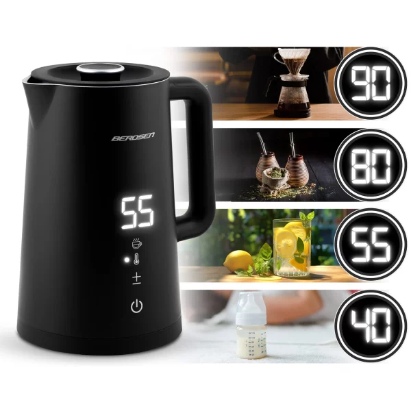 Rýchlovarná kanvica Berdsen BD-709 1,7 l čierna – Obrázok 2