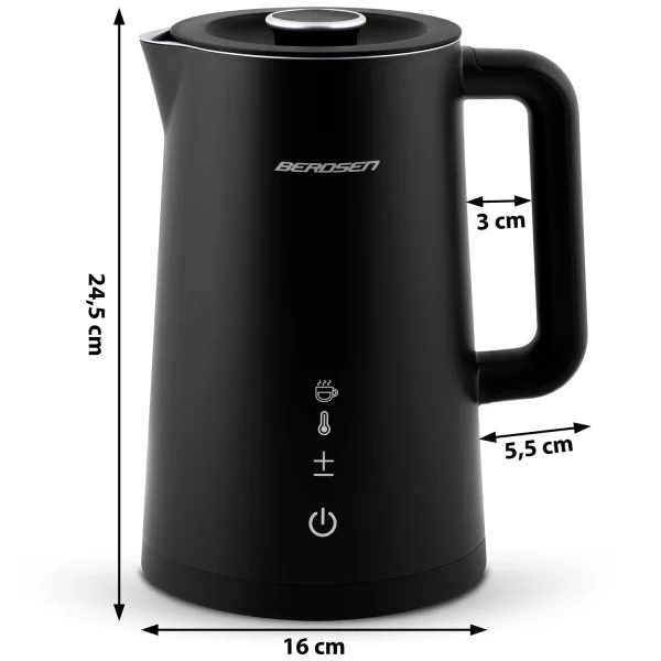 Rýchlovarná kanvica Berdsen BD-709 1,7 l čierna – Obrázok 4
