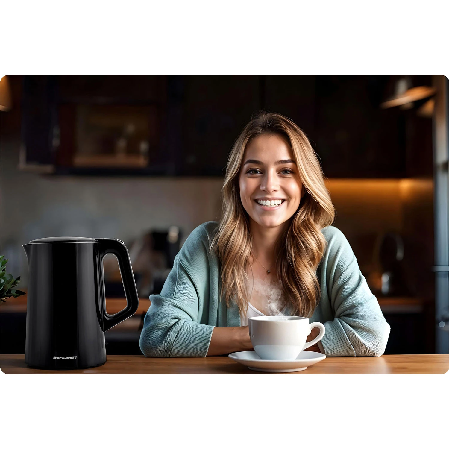 Rýchlovarná kanvica Berdsen BD-71 1,7 l čierna a strieborná – Obrázok 6