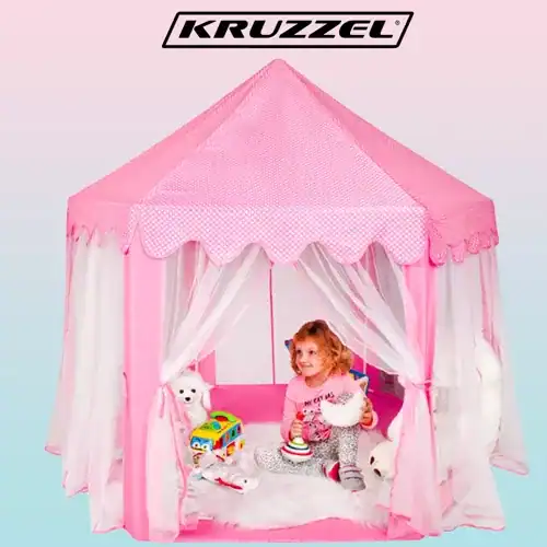 Detský stan ružový Kruzzel 23869 – Obrázok 9