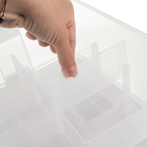Kruzzel 25756 Úložný box na stavebnicu, 15 l, 2 poschodia – Obrázok 3