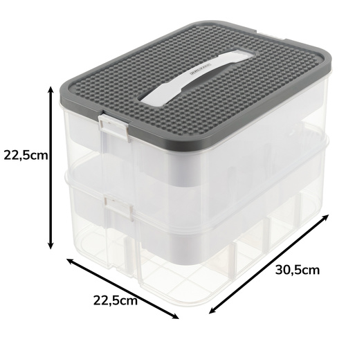 Kruzzel 25756 Úložný box na stavebnicu, 15 l, 2 poschodia – Obrázok 7