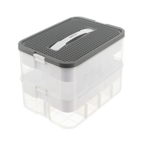 Kruzzel 25756 Úložný box na stavebnicu, 15 l, 2 poschodia