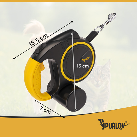 Automatická vodítko s baterkou 5m Purlov 25965 – Obrázok 9