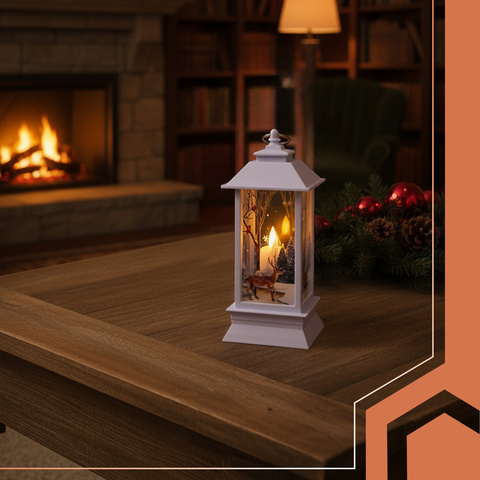 Biely LED vianočný lampáš Ruhhy 26753 – Obrázok 2