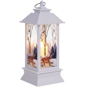 Biely LED vianočný lampáš Ruhhy 26753