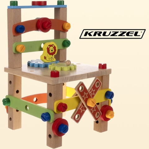 Drevená montážna stolička Kruzzel 22506 – Obrázok 7