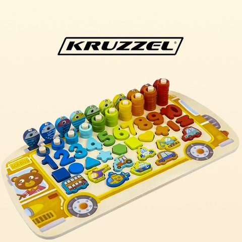 Drevené puzzle - triedička 6v1 Kruzzel 22636 – Obrázok 8