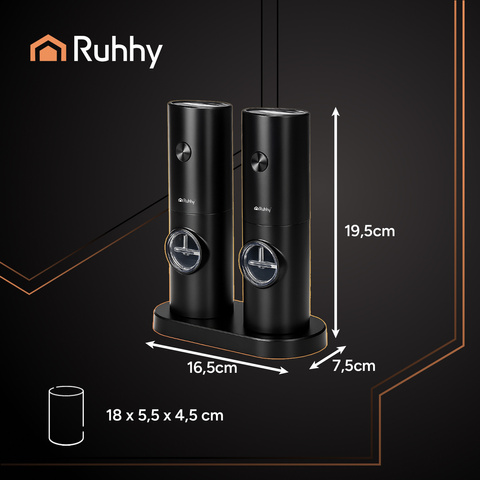 Elektrický mlynček - 2 ks. Ruhhy 25558 – Obrázok 6