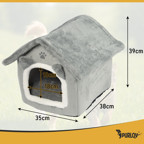 Mačací pelech - sivý domček Purlov 25706 – Obrázok 7