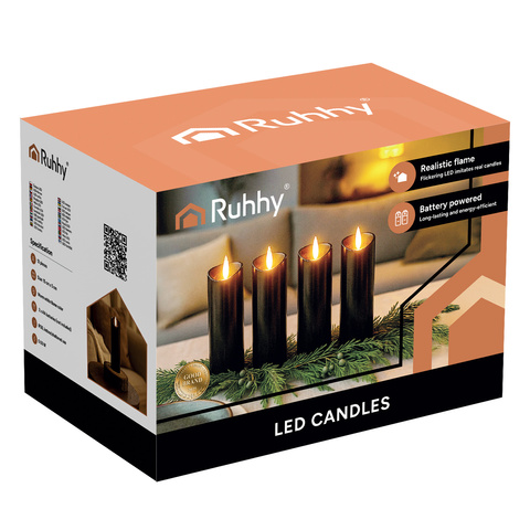 LED sviečky 12 kusov 15cm Ruhhy 26382 – Obrázok 4