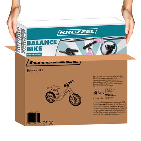 Odrážadlo -balančný bicykel ružový Kruzzel 25768 – Obrázok 12
