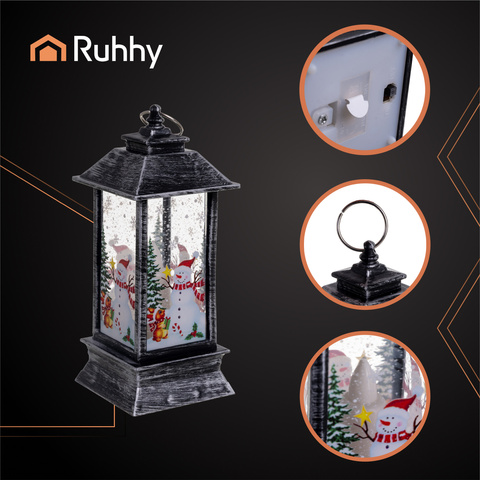 Strieborná LED vianočný lampáš Ruhhy 26755 – Obrázok 3