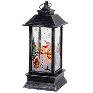 Strieborná LED vianočný lampáš Ruhhy 26755