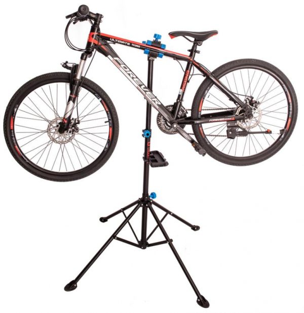 Stojan Strend Pro, na bicykel, na opravu kolies, servisný, 109-190 cm – Obrázok 4