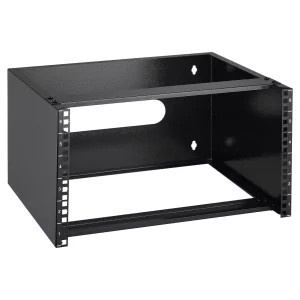 Nástenný sieťový rack 6U, hĺbka 14"/355,6 mm, maximálna nosnosť 50 libier/22,68 kg, nástenný serverový rack 19"/482,6 mm s klietkovými maticami pre nízkoprofilové serverové IT zariadenia a sieťové prepínače