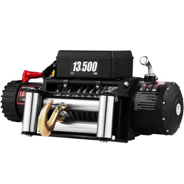 Elektrický navijak 12V 6123,5 kg Elektrický navijak Elektromotorový navijak 52 x 25 x 24 cm Motorový navijak – Obrázok 3