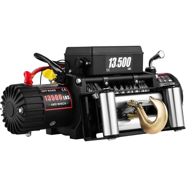 Elektrický navijak 12V 6123,5 kg Elektrický navijak Elektromotorový navijak 52 x 25 x 24 cm Motorový navijak – Obrázok 5